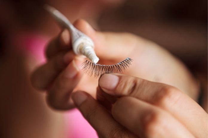 What are some effective substitutes for eyelash glue?