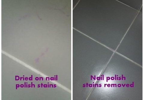 How to Get Nail Polish off Tile