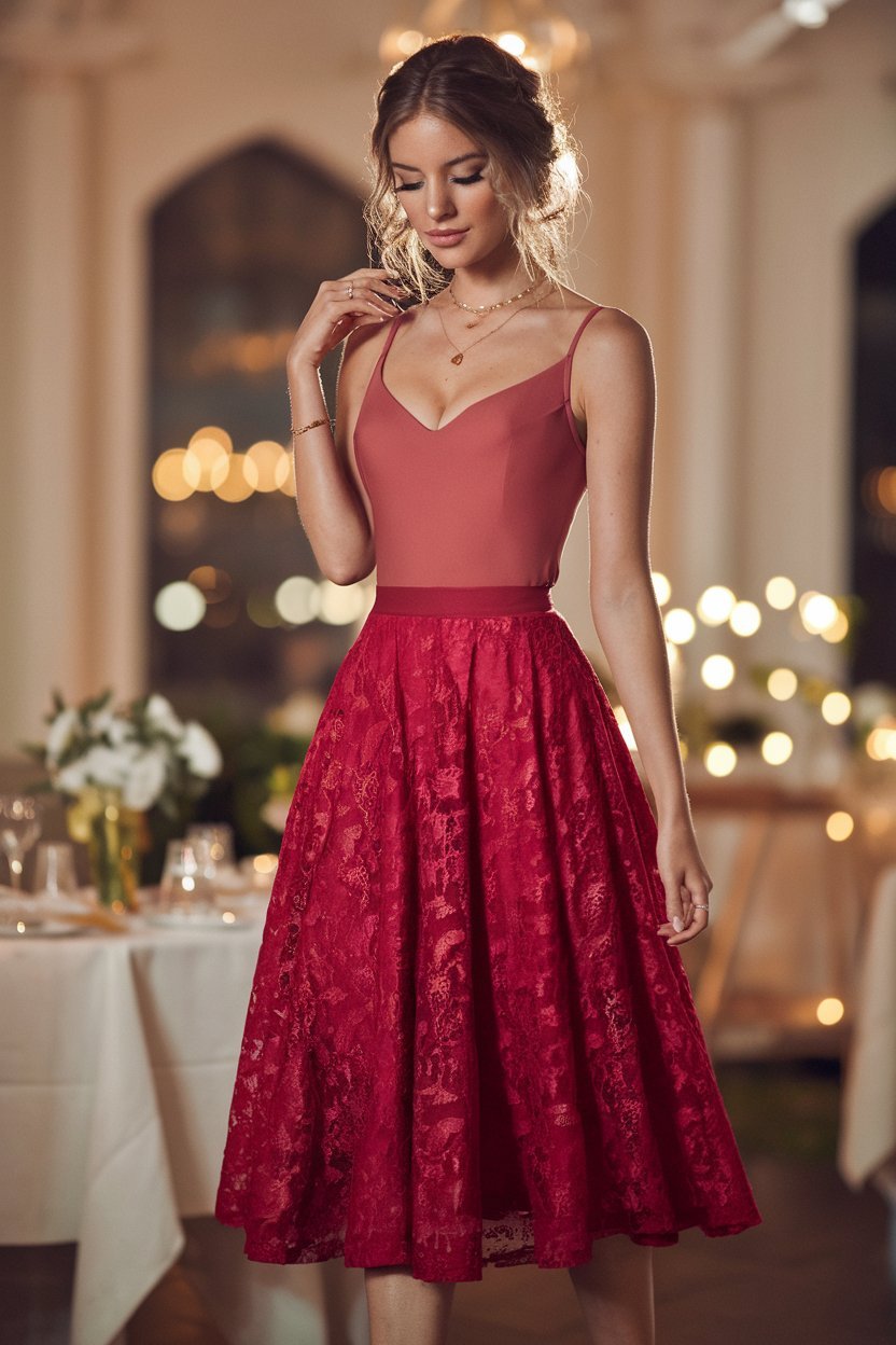 14 Lace Skirt Outfits That Are Chic, Trendy, and Effortless - The ...