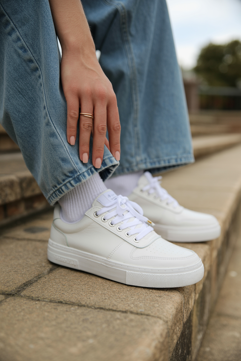 Baggy Jeans + Fitted Tank + Fresh Sneakers nail design — The foundation.
