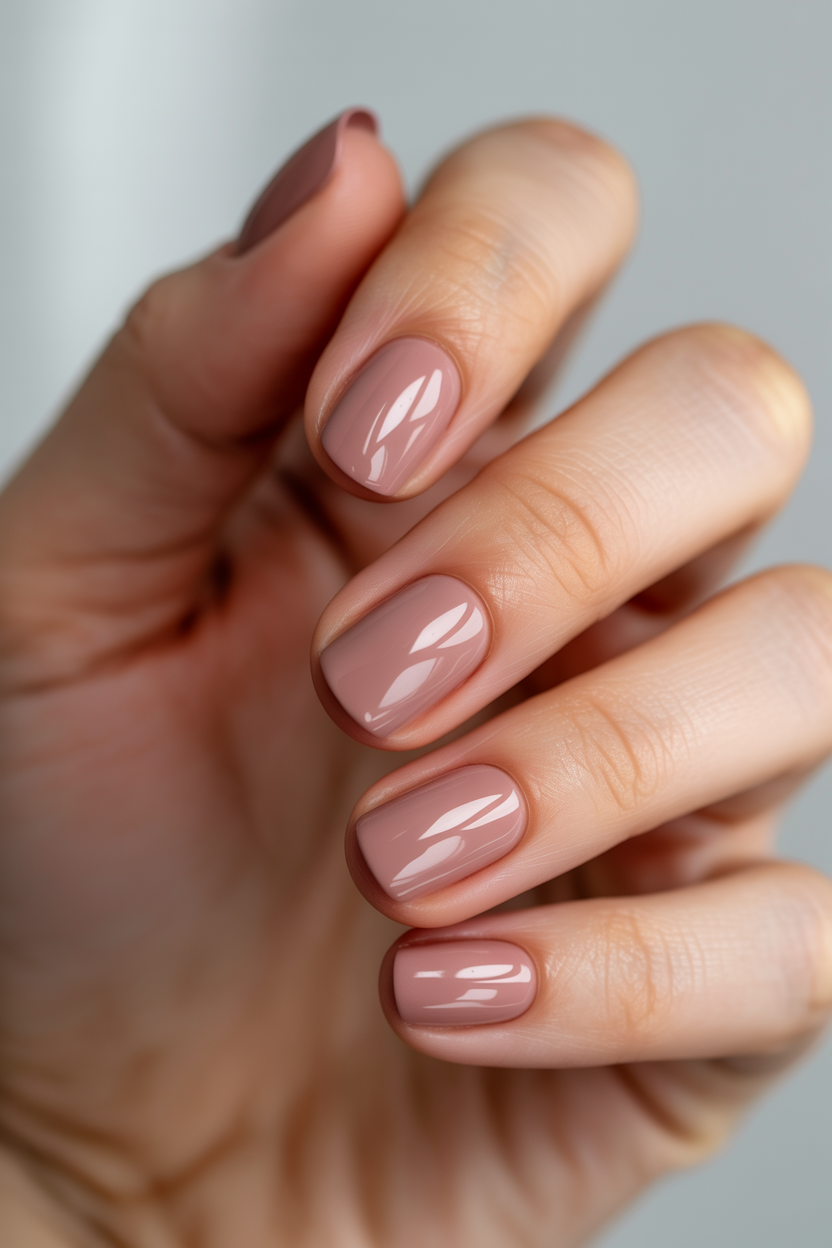 Wet Gloss, No Chrome nail design — Any of the colors above under three coats of a high-shine top coat.
