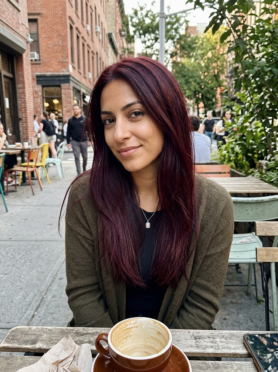 Burgundy Auburn hair color