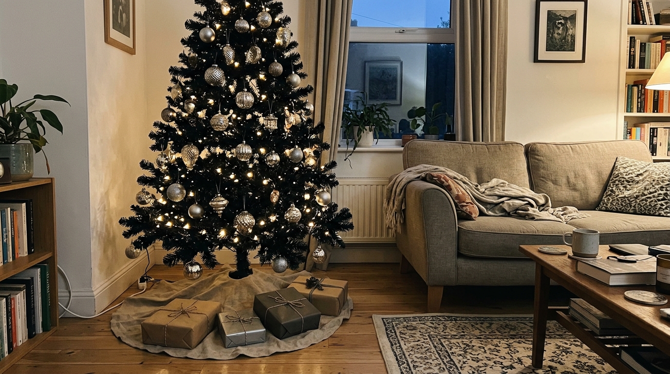 Black and Silver Winter Tree