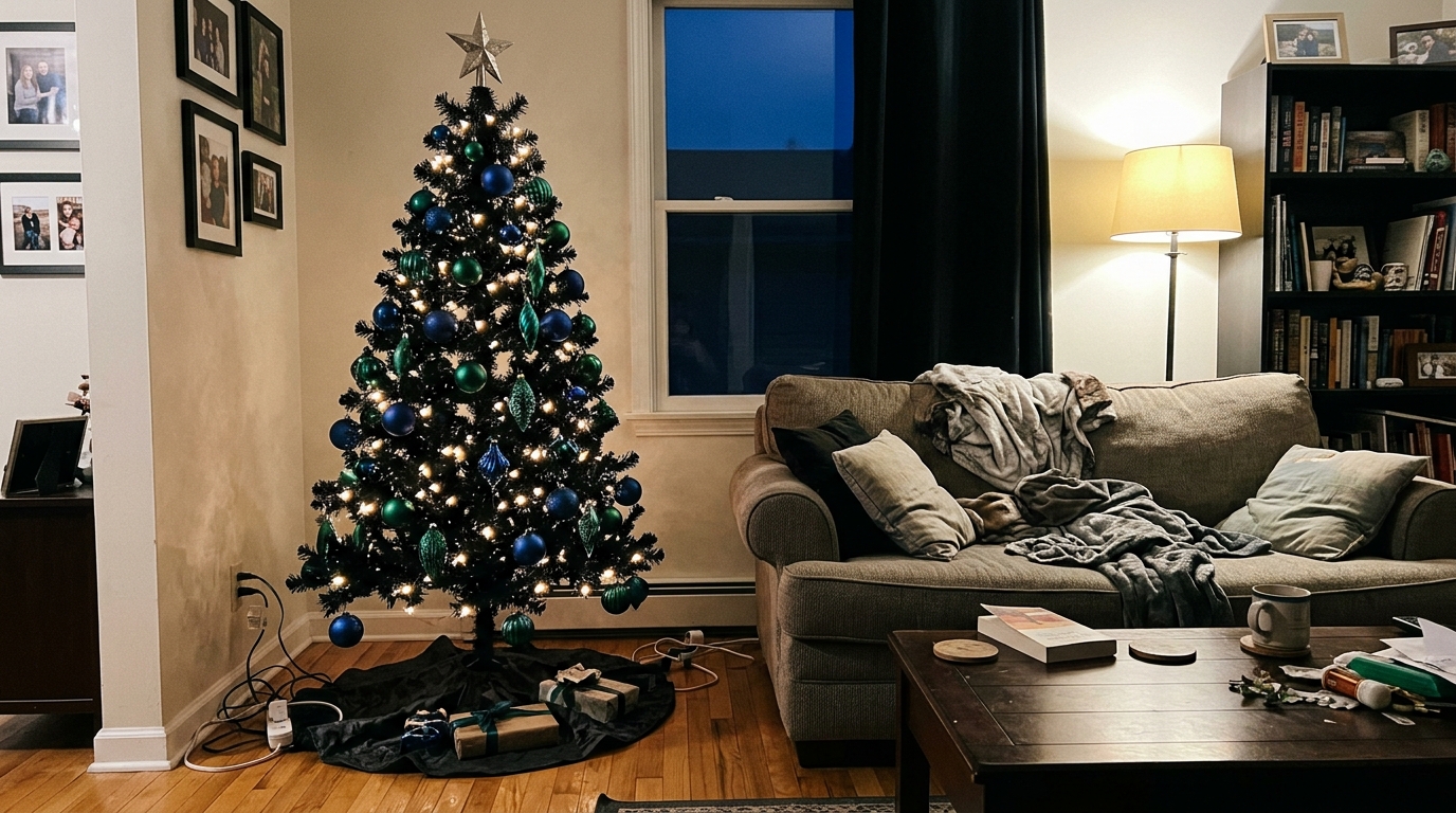 Emerald and Black Jewel-Tone Tree