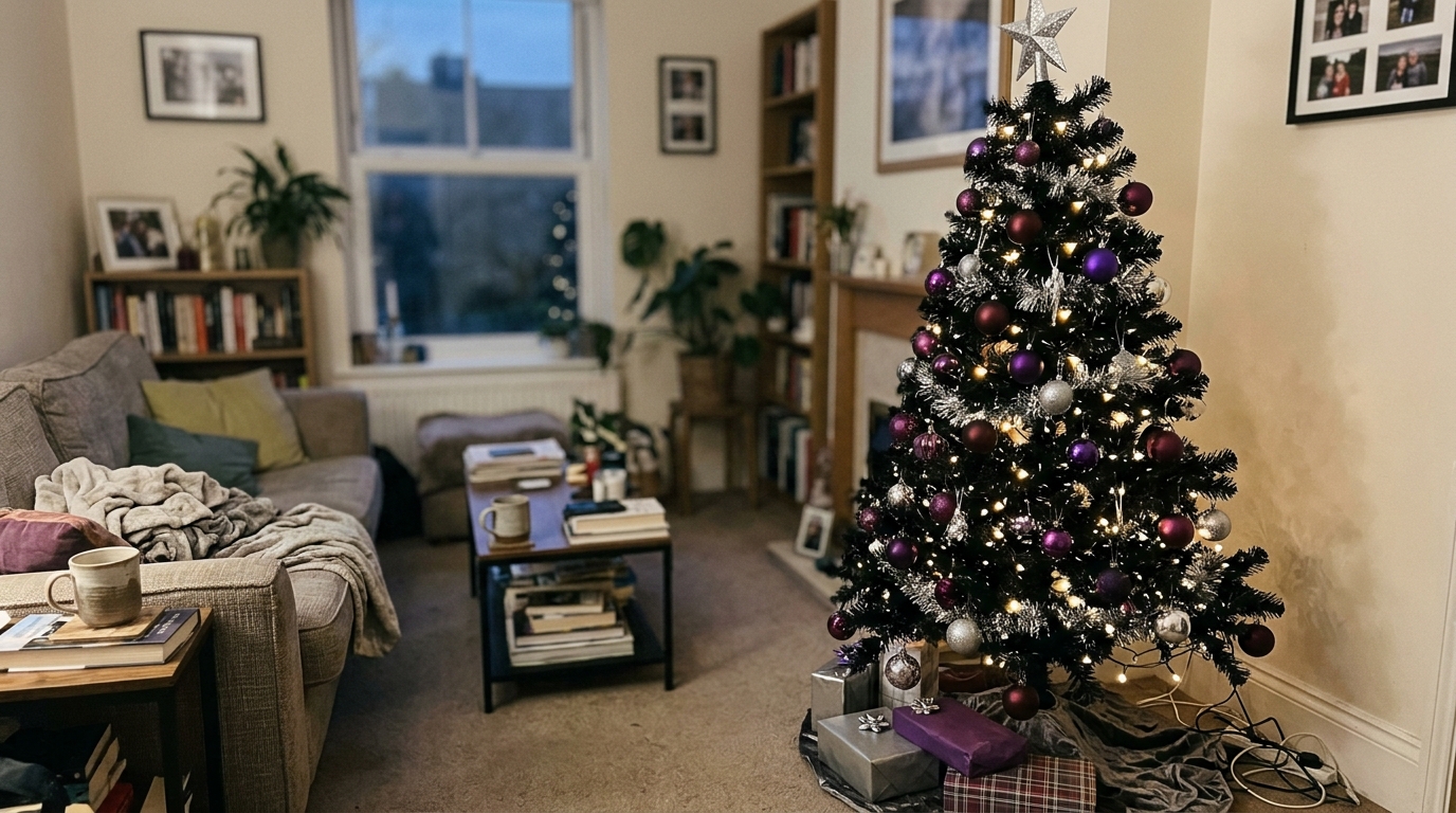 Black Tree With Purple Accents