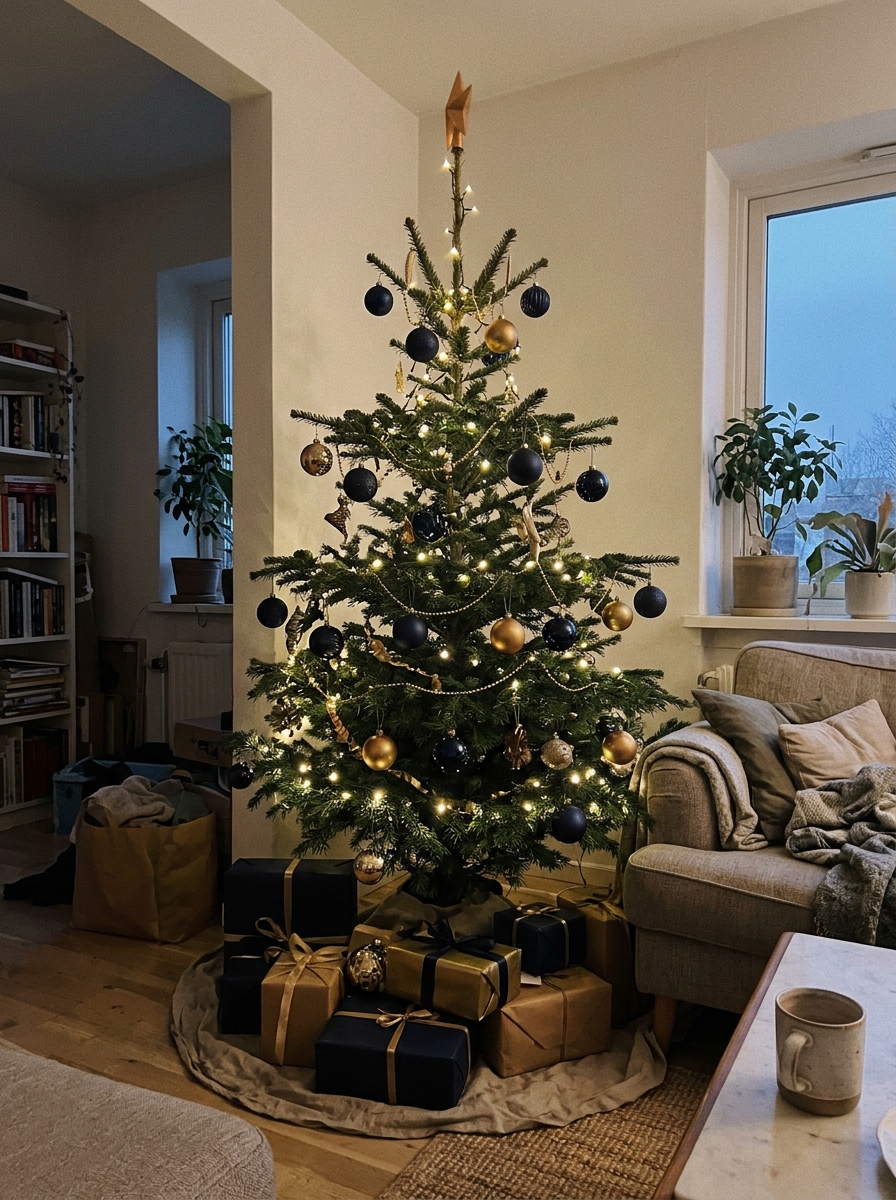 Navy and Gold Tree