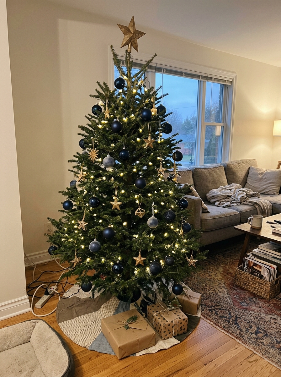 Midnight Blue Starry Tree