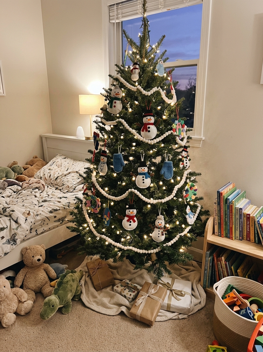Kids' Blue Snowman Tree