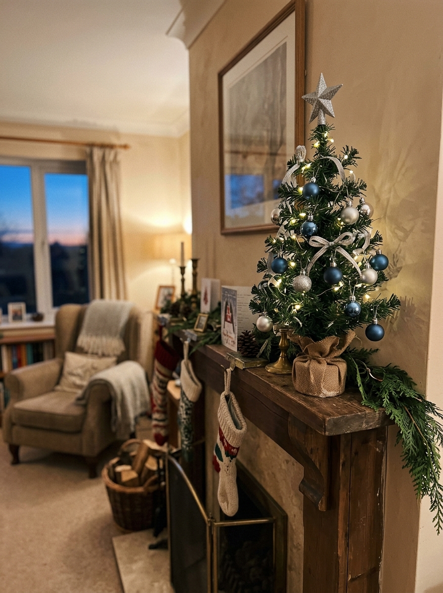 Blue Tabletop Tree