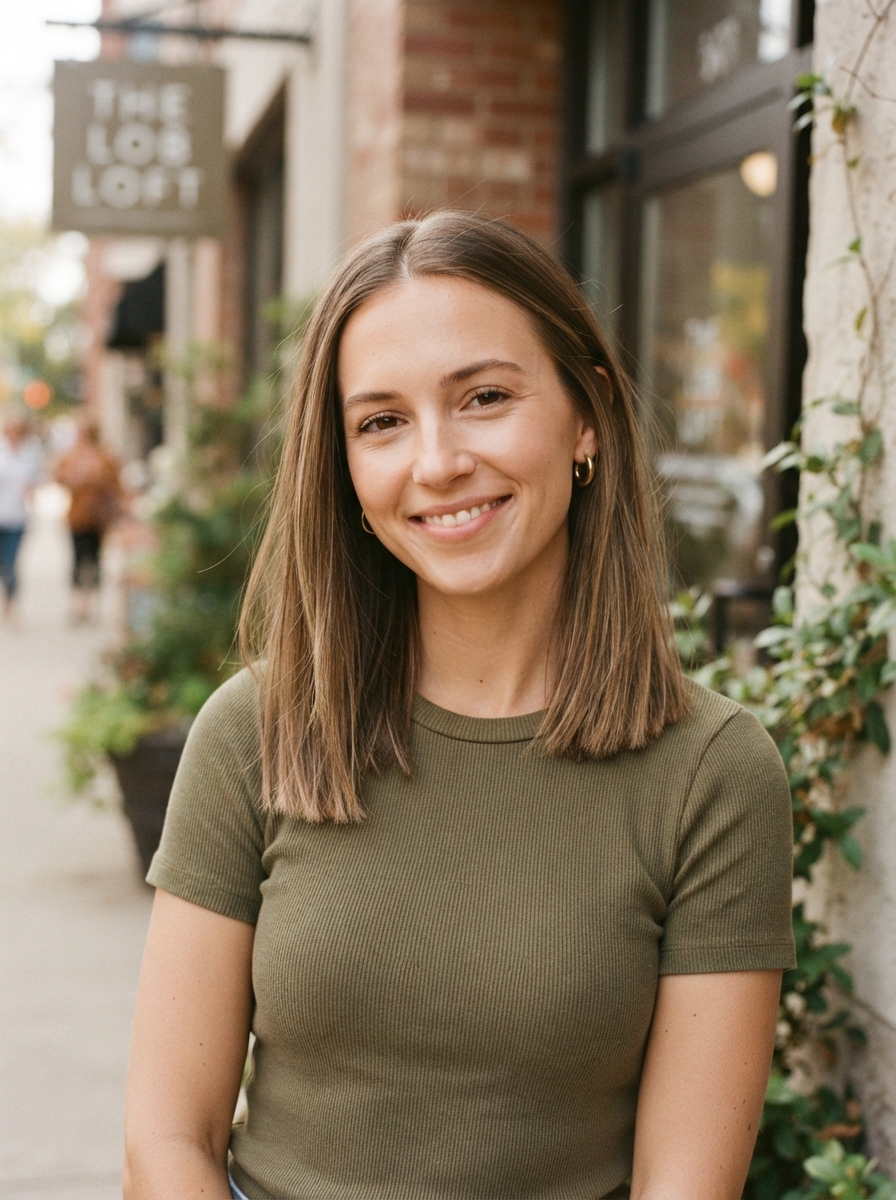 Long bob (lob) at the collarbone for fine thin hair