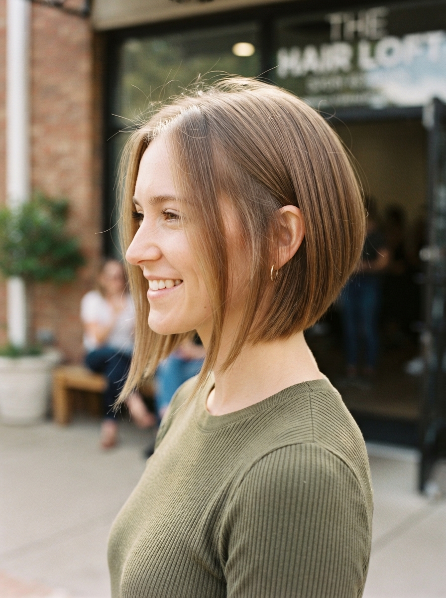 Inverted bob for fine thin hair