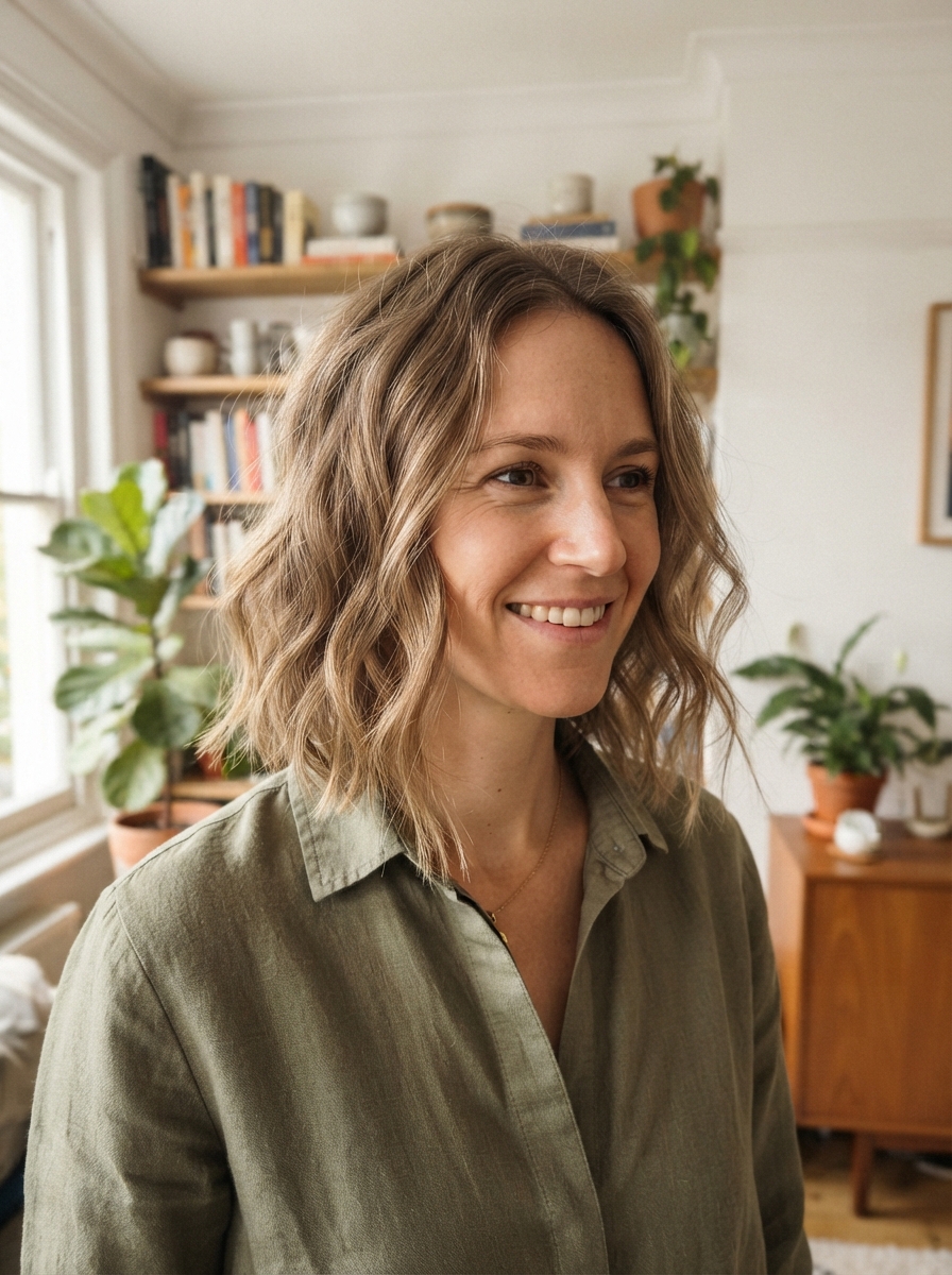 Wavy bob for fine thin hair