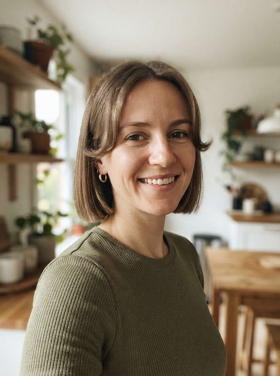 Bob with face-framing layers for fine thin hair