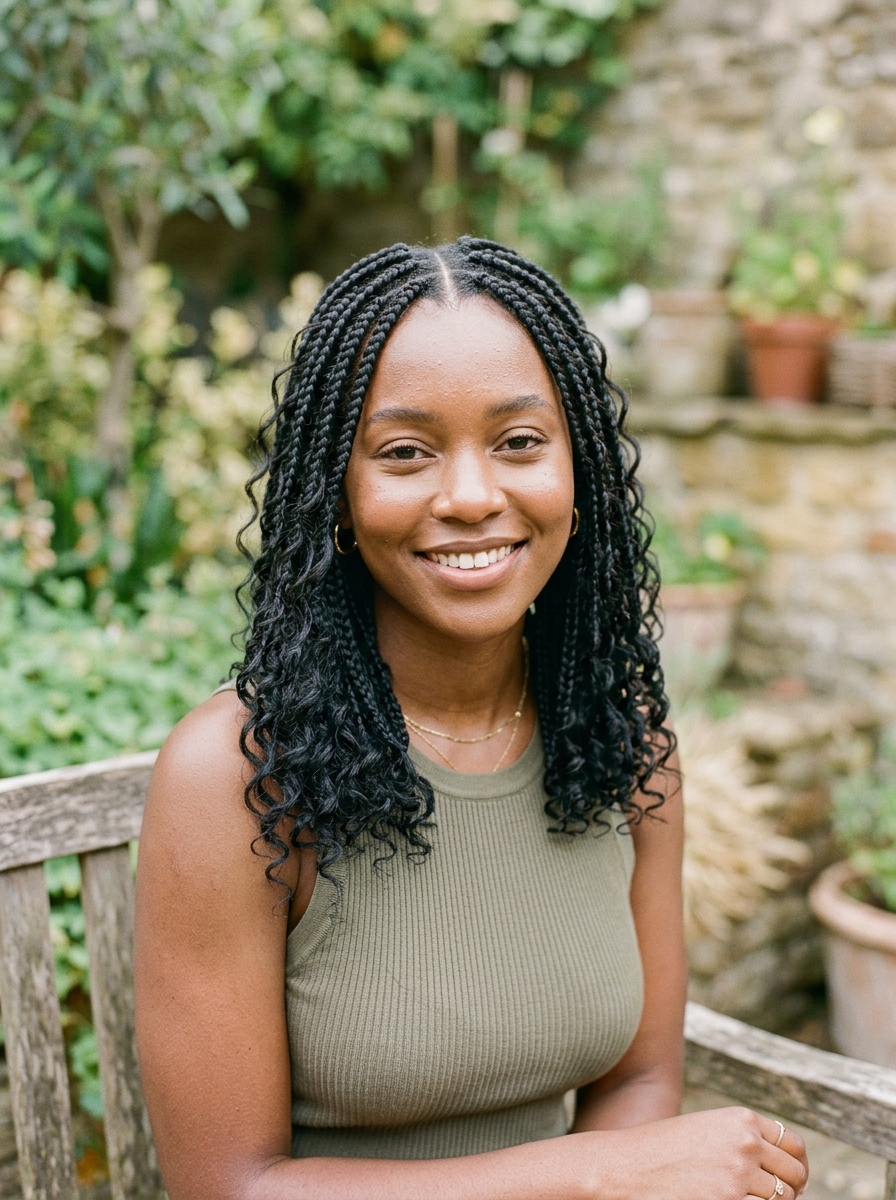 Lob-length boho braids