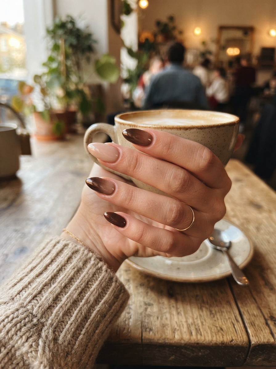 Chocolate Chrome Ombre chocolate chrome nails