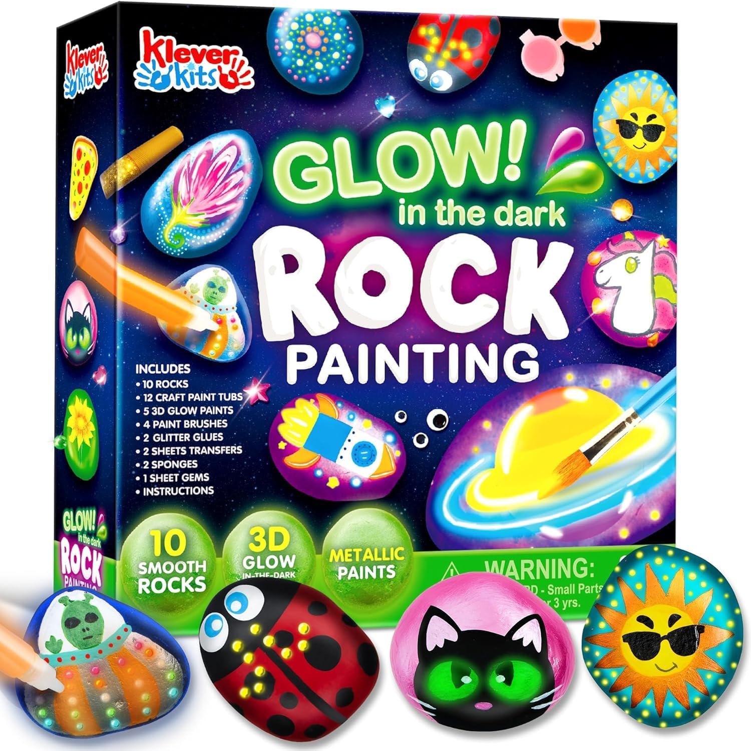 Glow in the Dark Rock Painting Kit