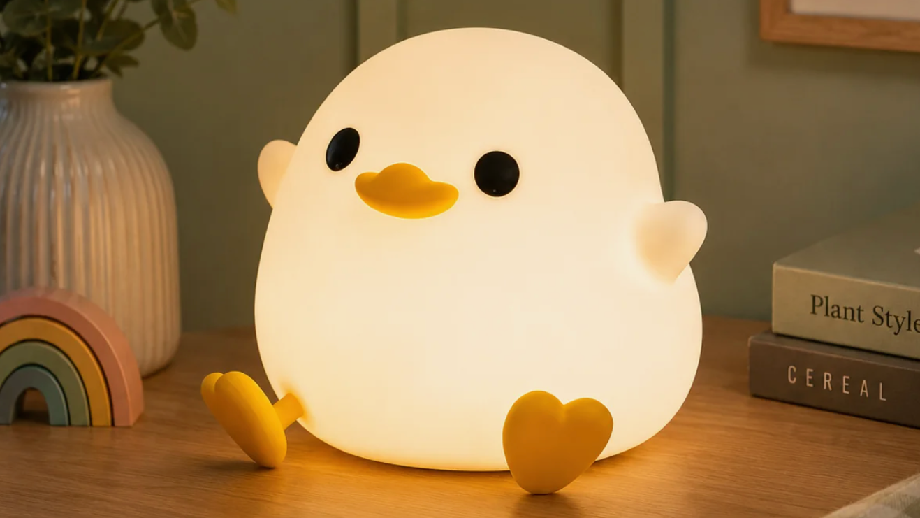 Uneede LED Cute Bean Duck Night Light