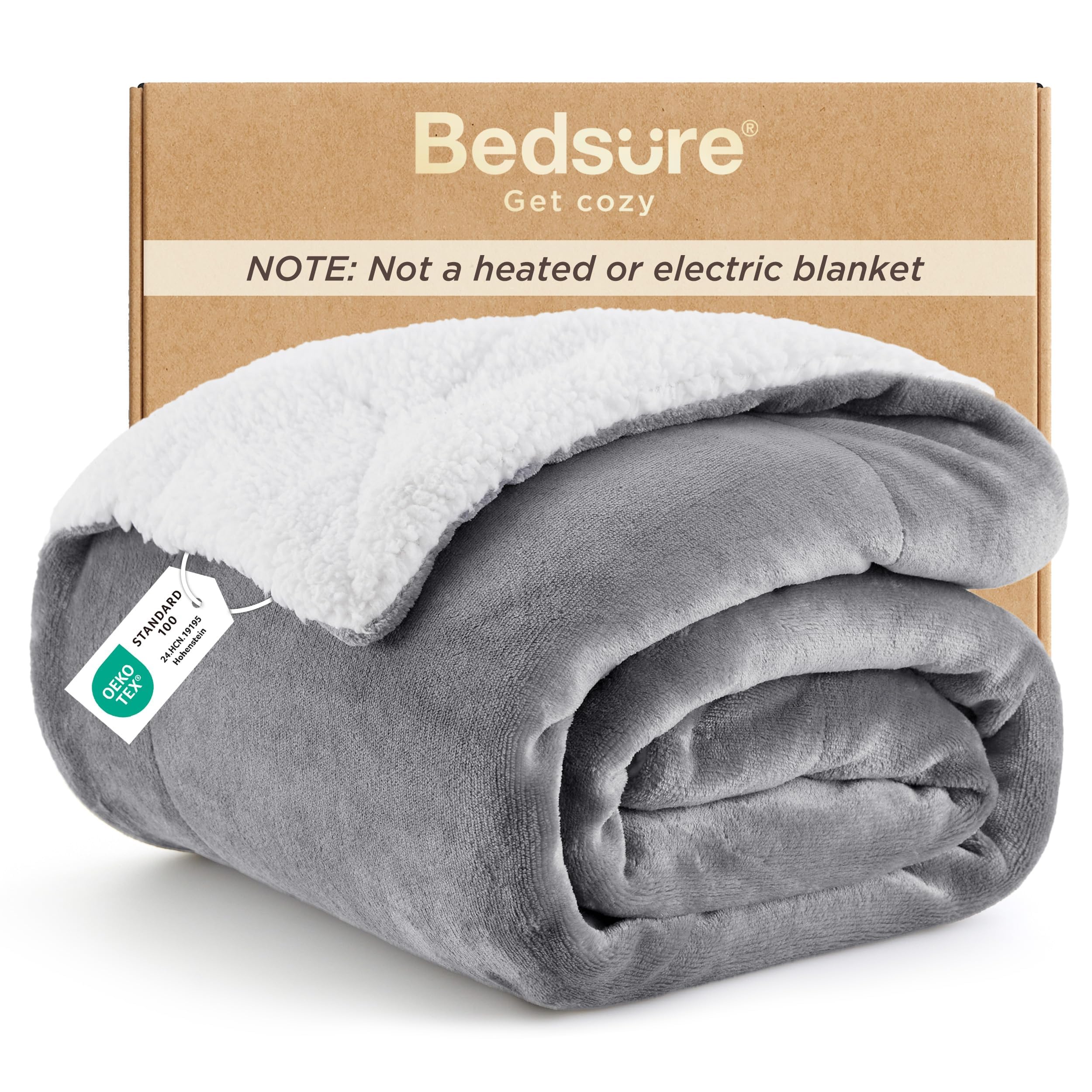 Bedsure GentleSoft Sherpa Fleece Throw