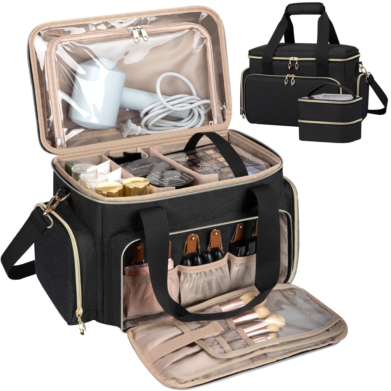 Large Opening Portable Travel Makeup Bag