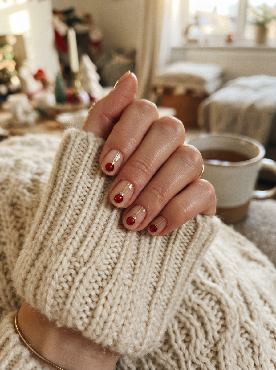 Ornament nails Christmas nails