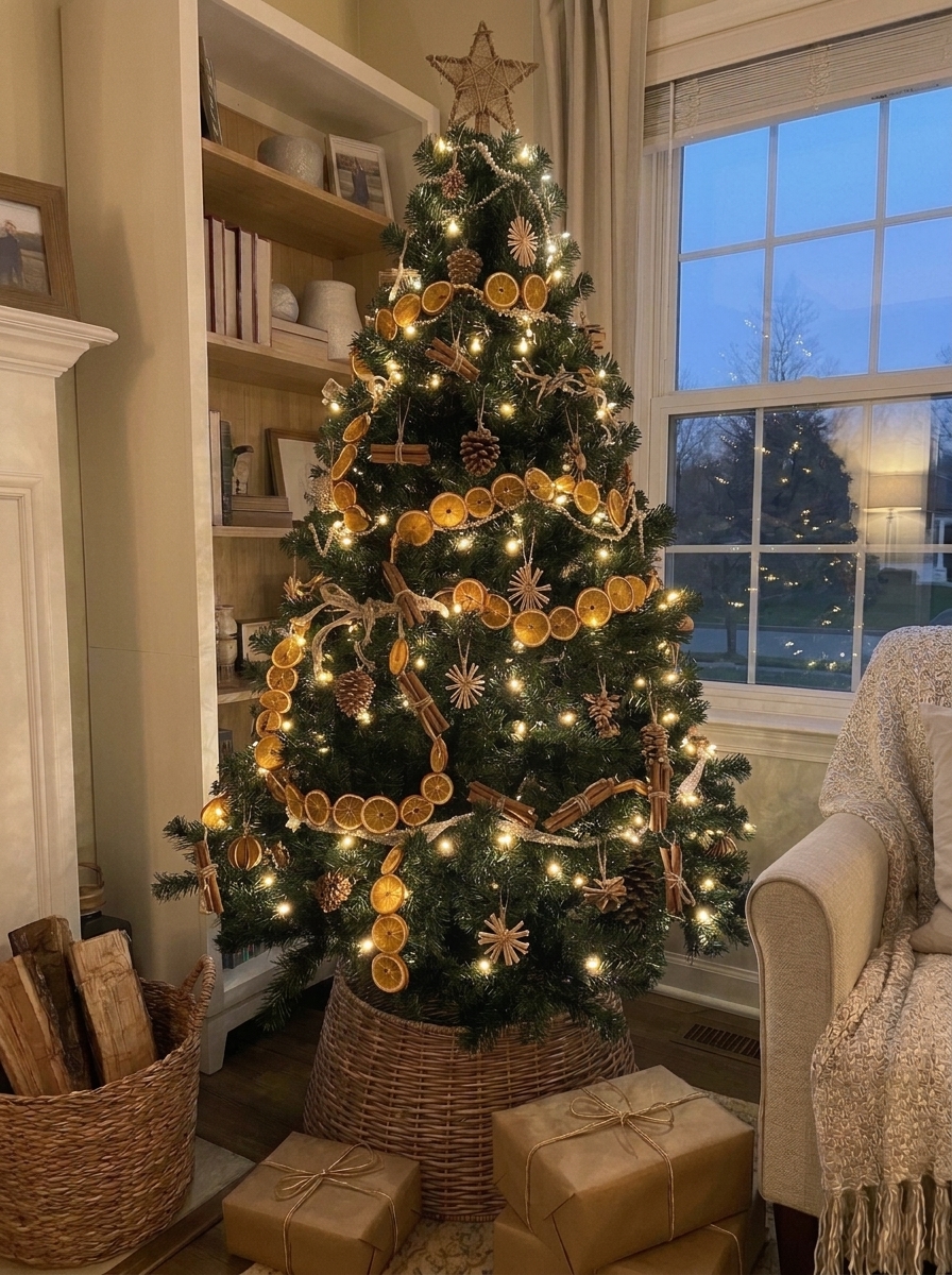 Dried Orange Garland Tree