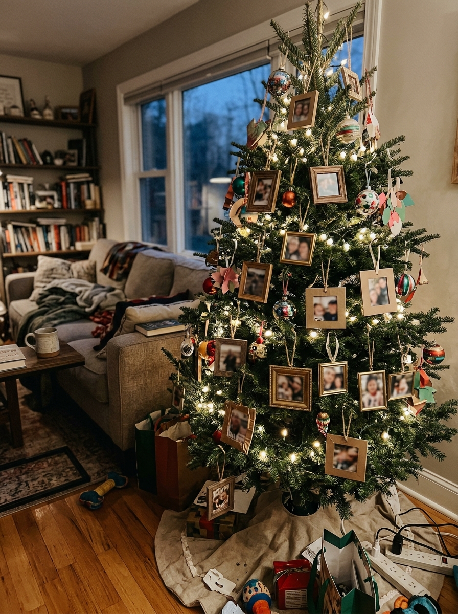 Family Photo Ornament Tree