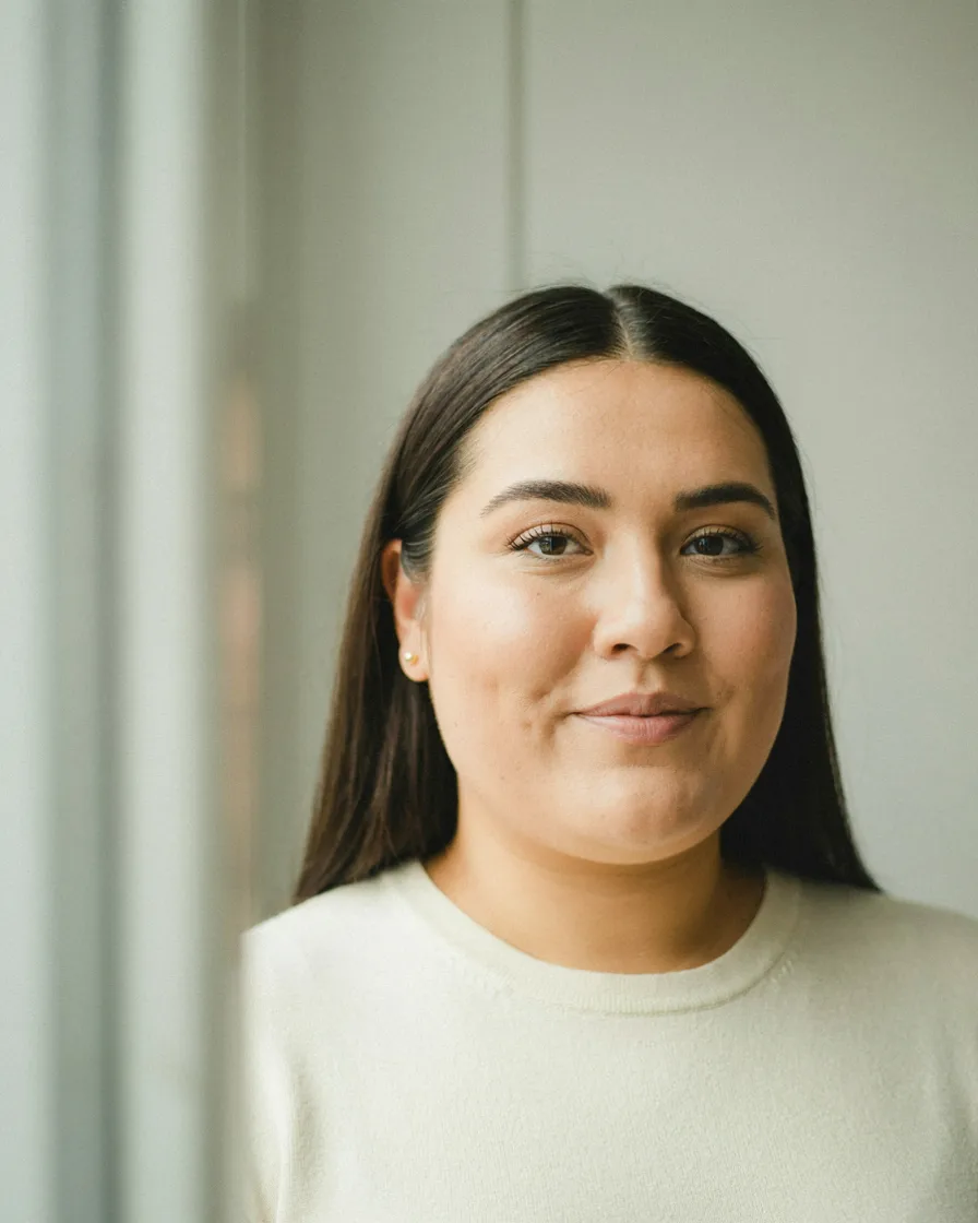 Sleek Straight Hair with a Middle Part hairstyle for a chubby face