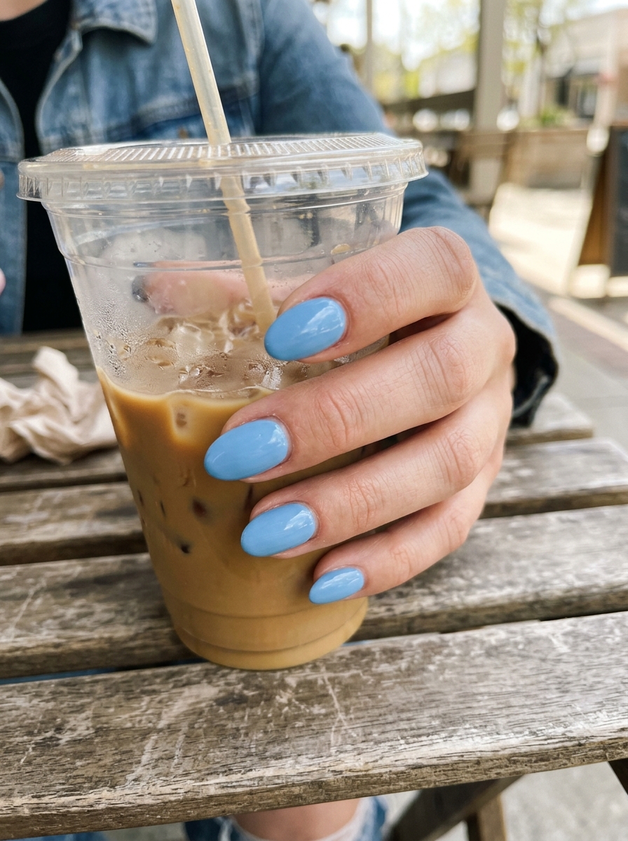 Sky Blue Classic blue nails