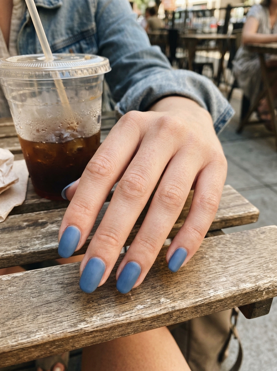 Denim Blue blue nails
