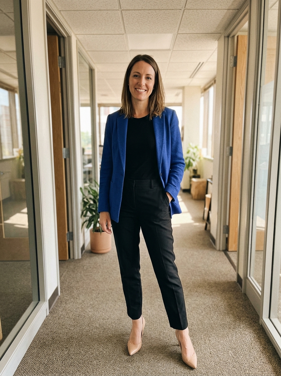 The Corporate Baddie in Color corporate aesthetic outfit
