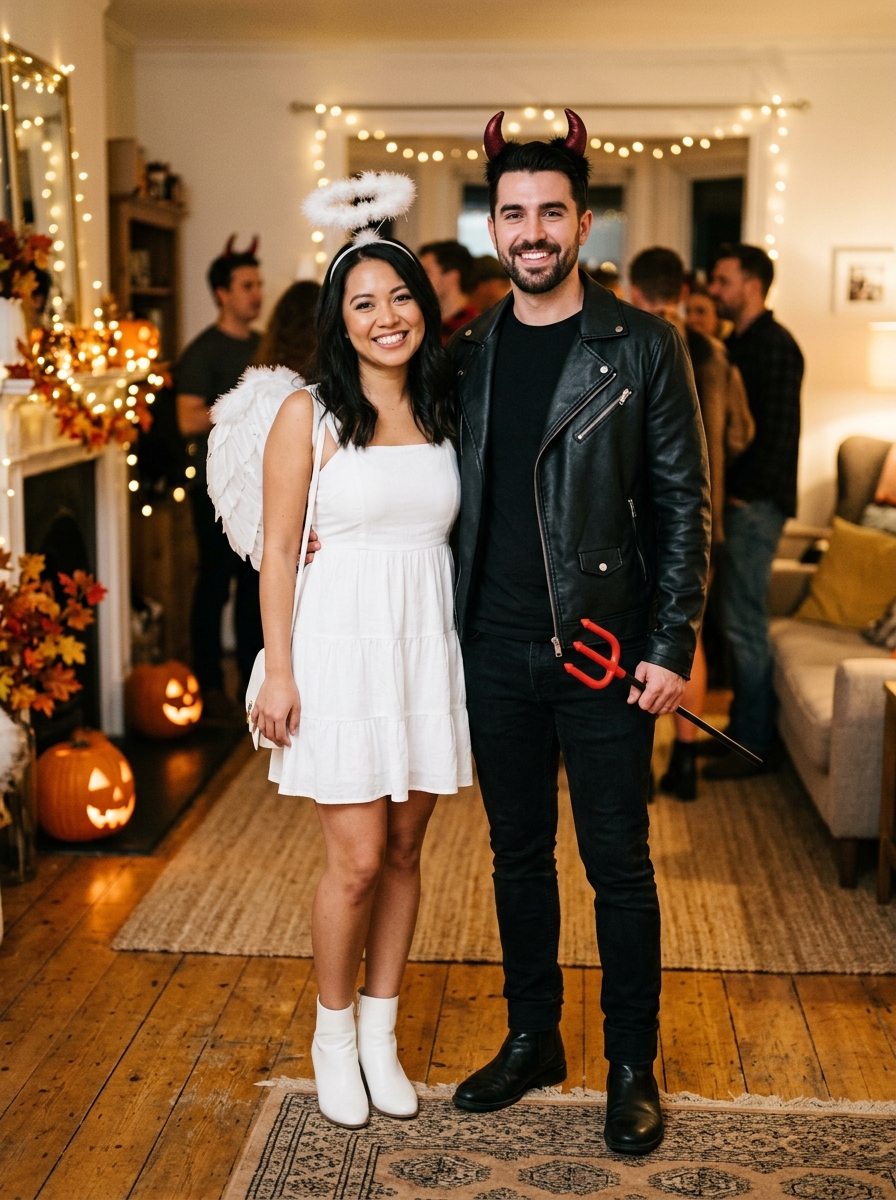 Angel & Devil couples Halloween costume idea
