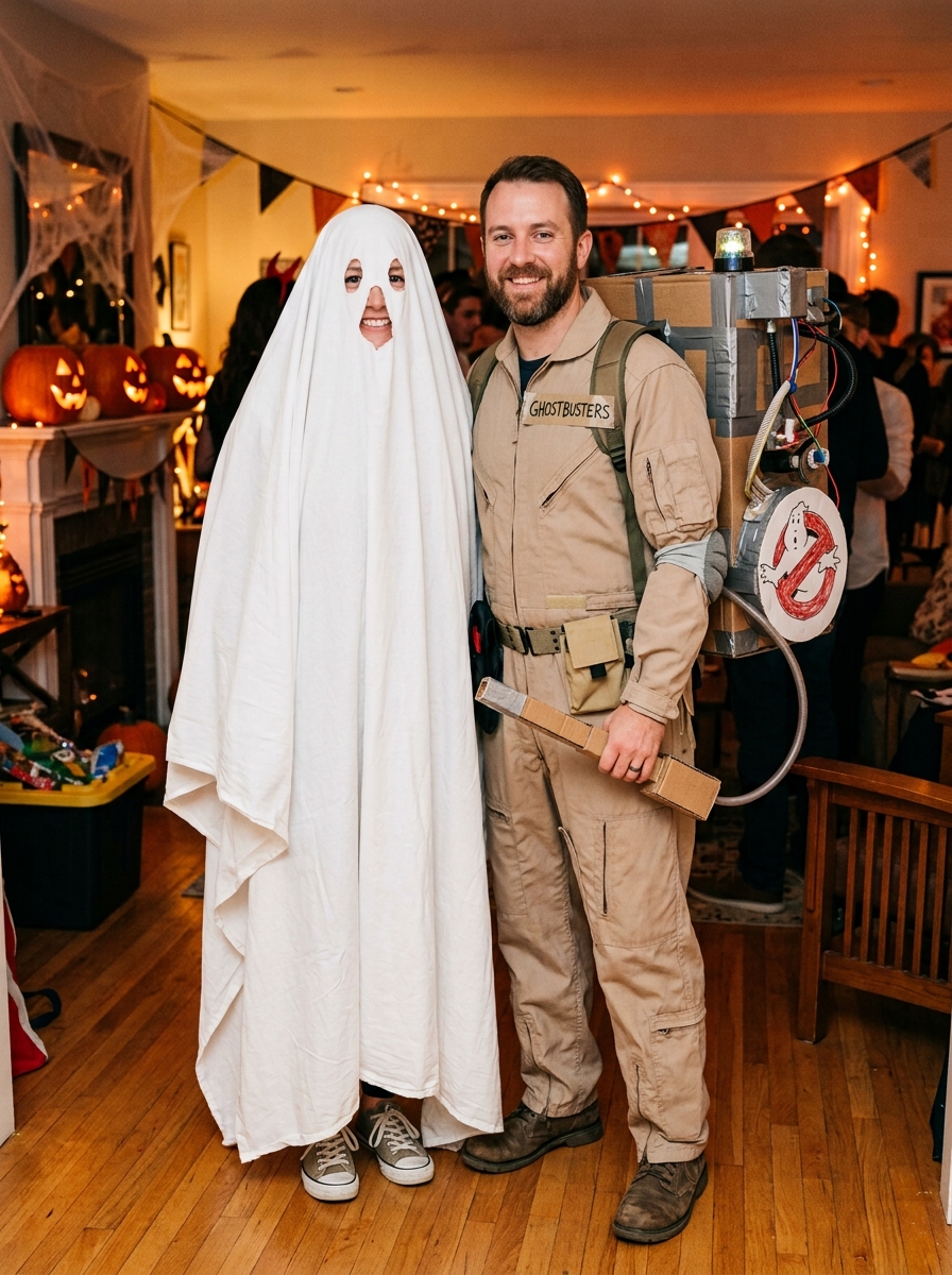Ghost & Ghost Hunter couples Halloween costume idea
