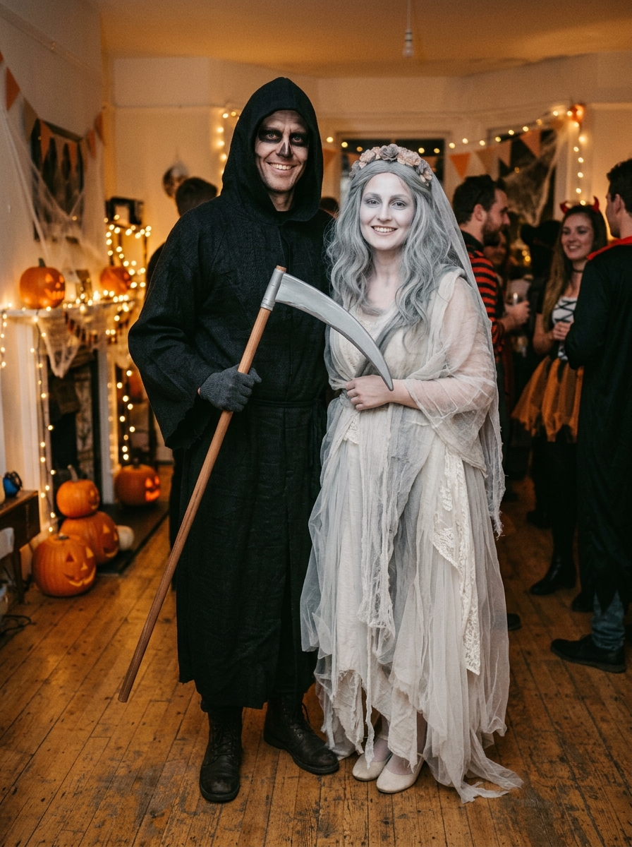 Grim Reaper & Soul couples Halloween costume idea