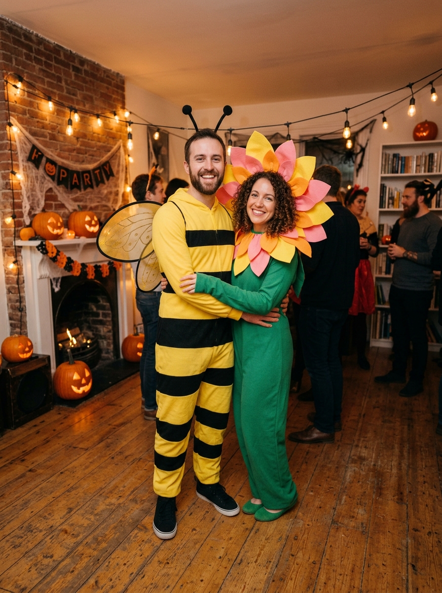 Bee & Flower couples Halloween costume idea