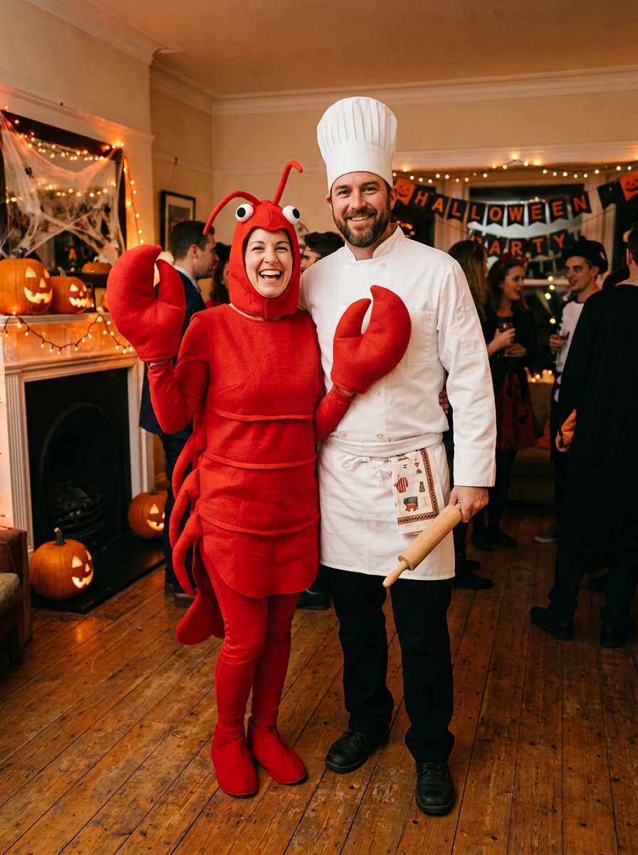 Chef & Lobster couples Halloween costume idea