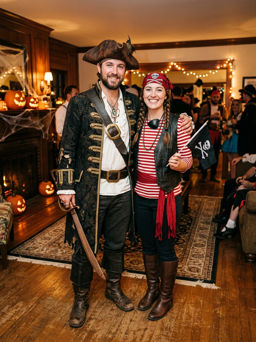 Pirate Captain & First Mate couples Halloween costume idea