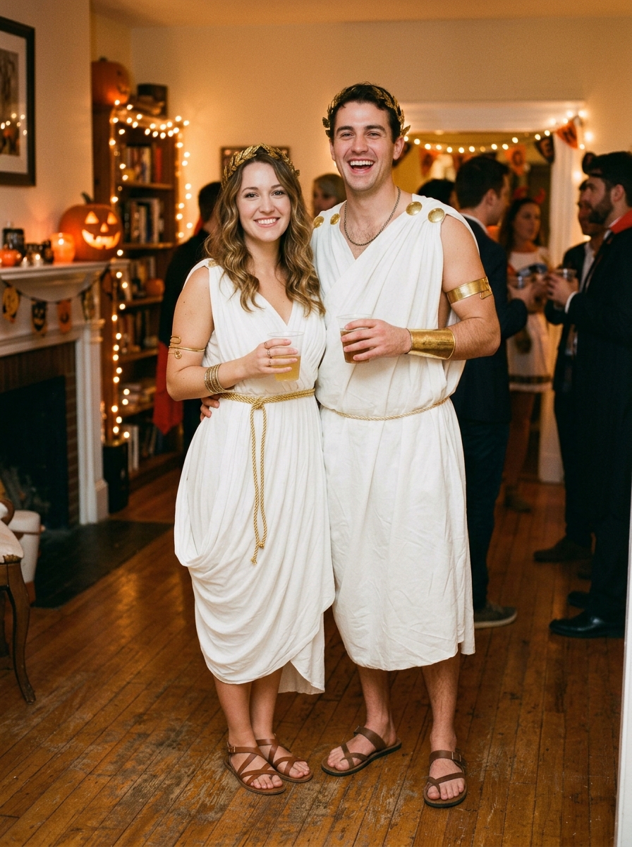 Greek God & Goddess couples Halloween costume idea