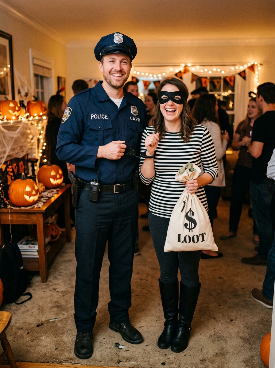 Cop & Robber couples Halloween costume idea