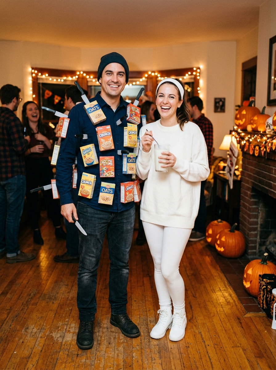 Cereal Killer & Milk couples Halloween costume idea