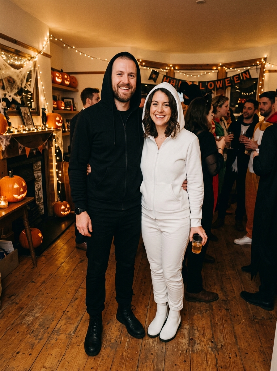 All Black & All White couples Halloween costume idea