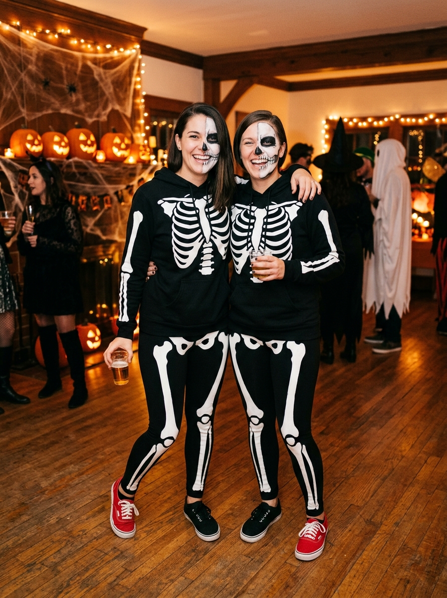 Two-Tone Mirror couples Halloween costume idea