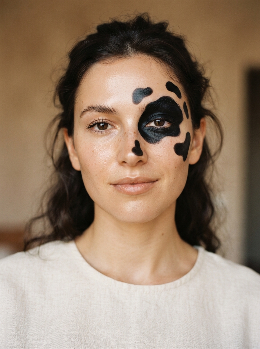 One Statement Spot cow makeup look