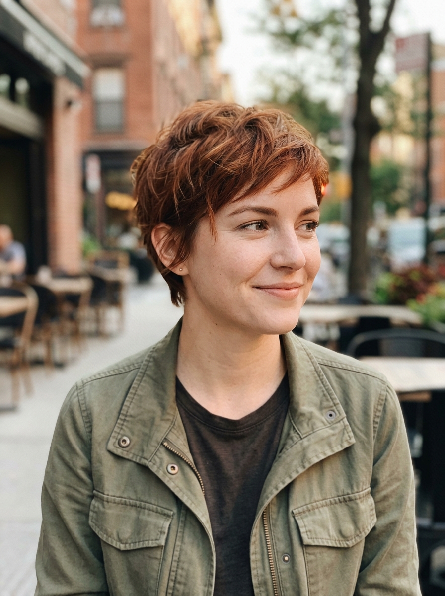 Cowboy Copper Pixie Cut