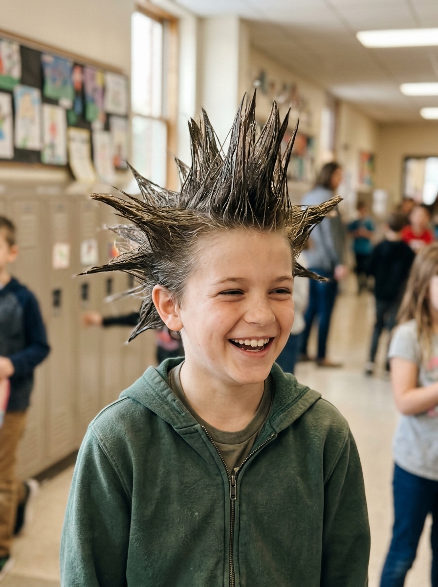 Sky-High Spiky Hair