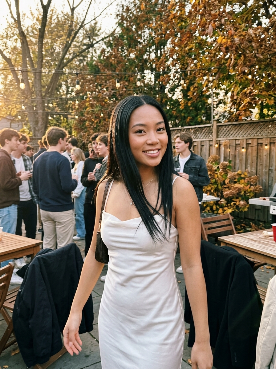 Sleek Straight With Middle Part