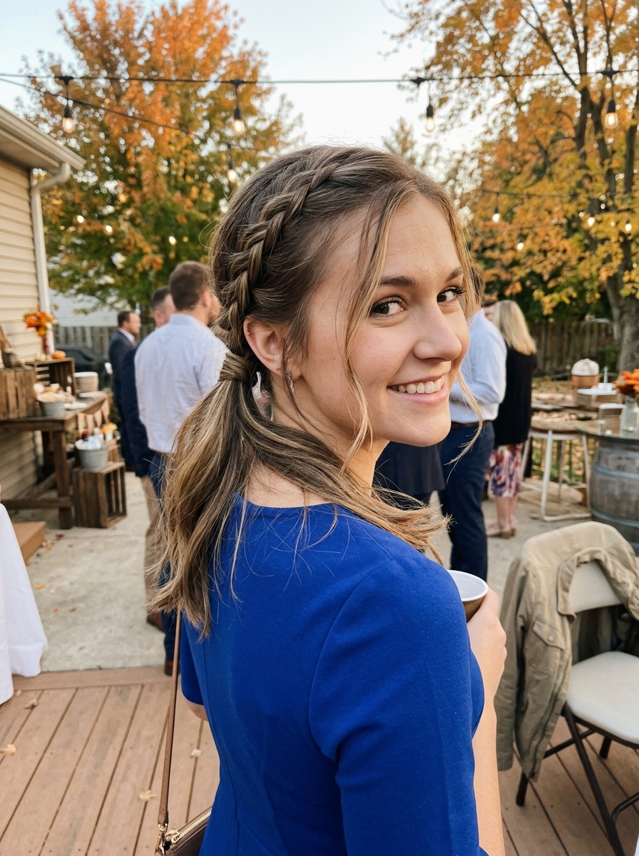 Braided Low Ponytail