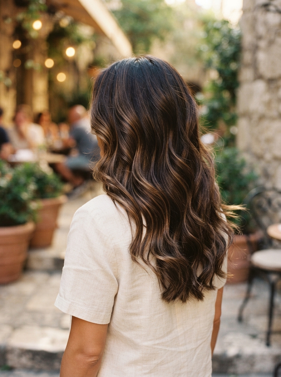 Classic espresso balayage