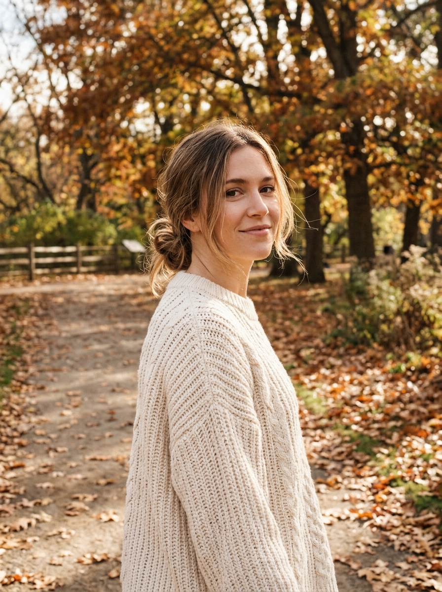 Messy Low Bun With Face-Framing Pieces