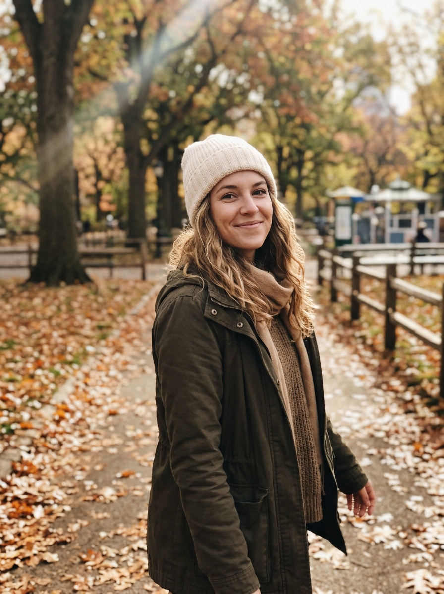 Loose Waves Under a Beanie
