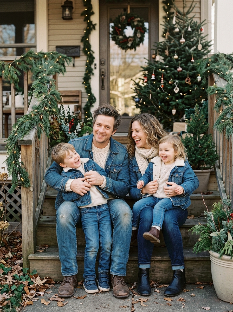 Denim on Denim With Knits